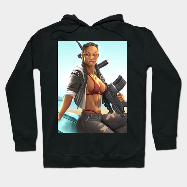 Gangsta Girl Collection Hoodie by Beckley Art